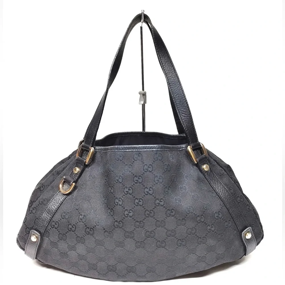 Gucci Black Canvas Leather Bag